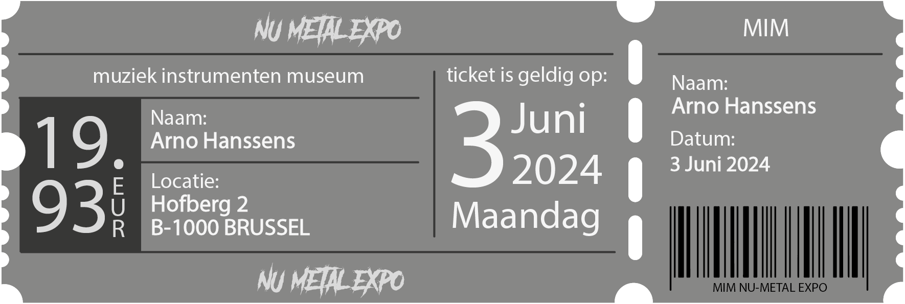 ticket nu-metal expo